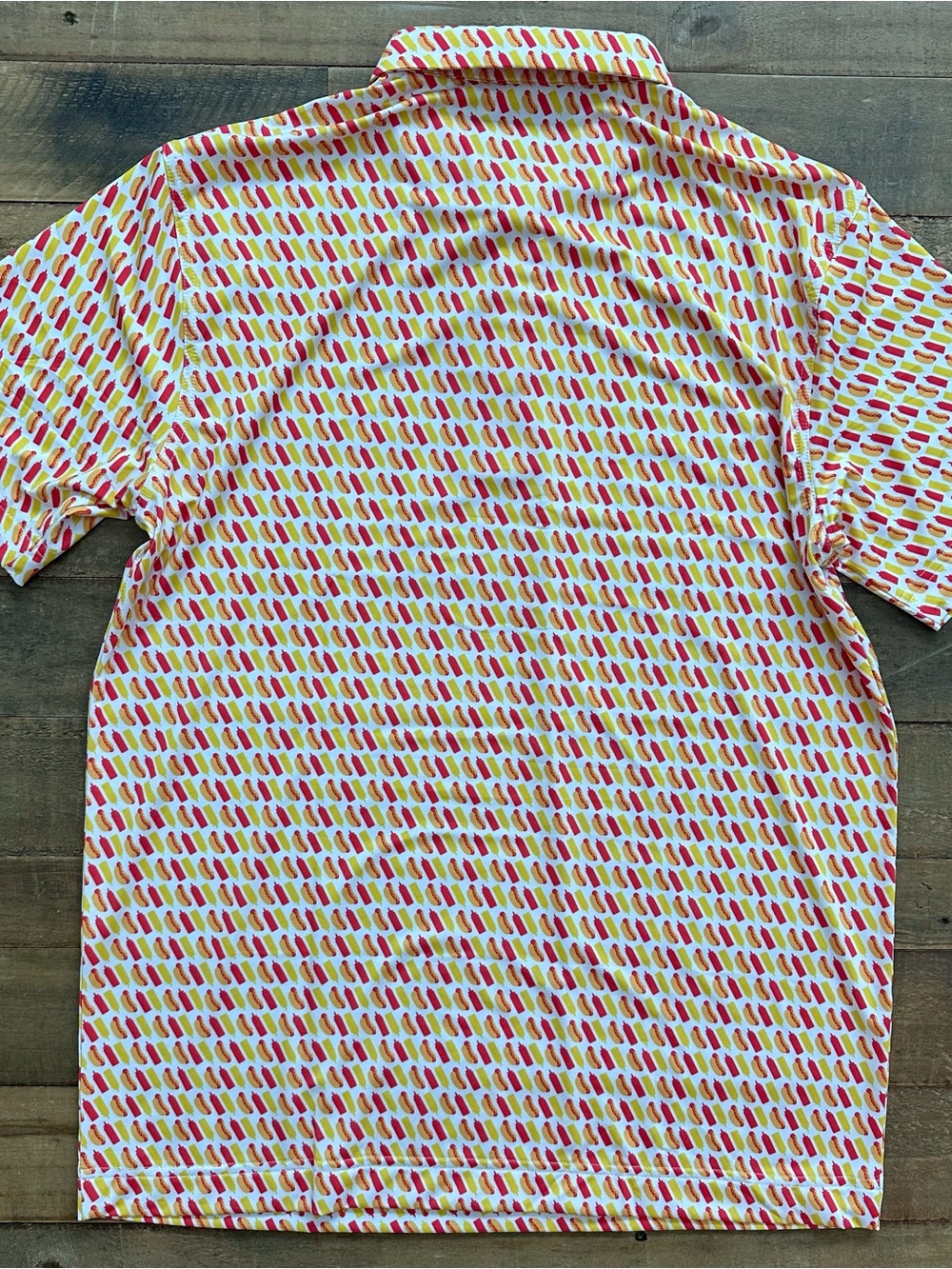 ⭐️NWT Waggle Men’s Polo - Glizzy/Hot Dog (Medium) - Picture 4 of 5
